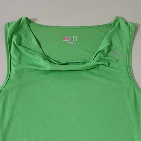 PUMA Women's Green Cowlneck Tank Top - Picture 6 of 9